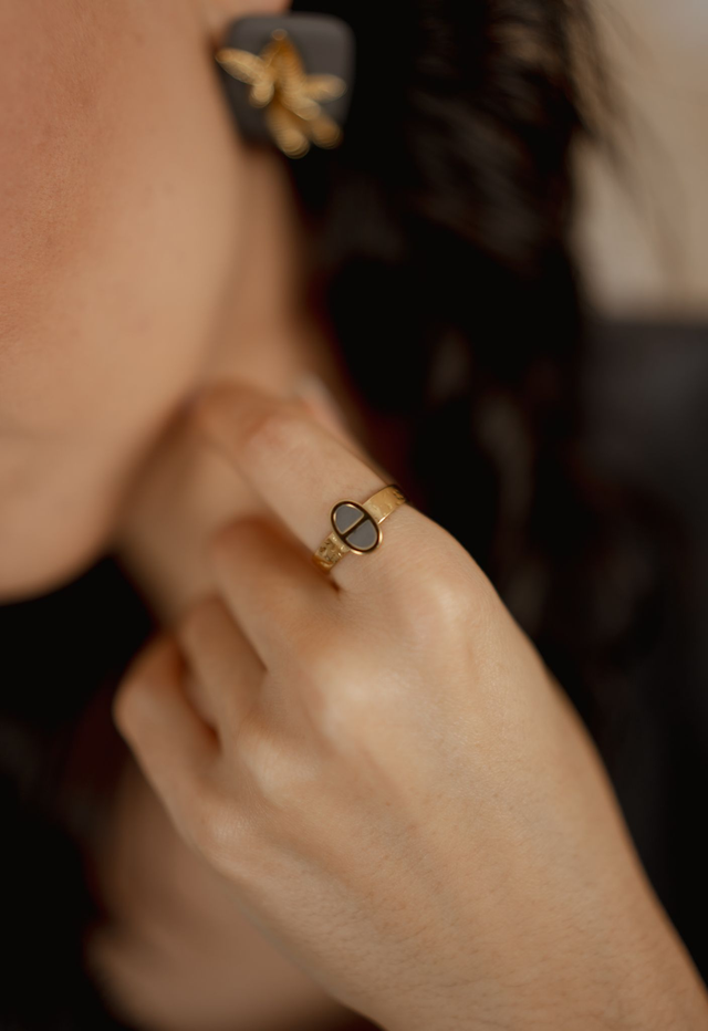 Ring with Polymer Clay ~ Ana