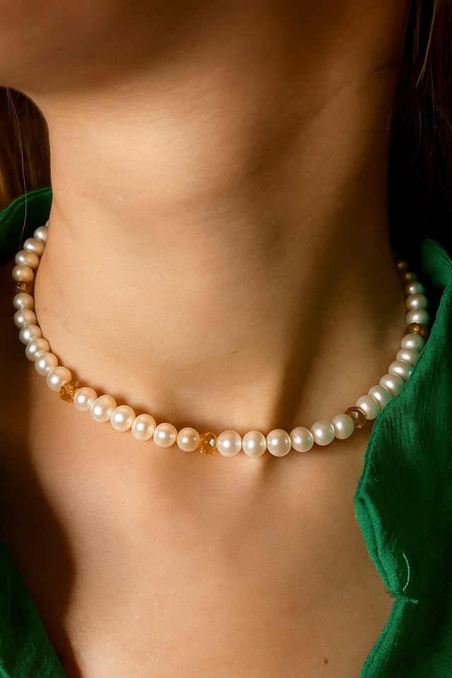 Choker perle e Swarovski " Vienna Symphony" 