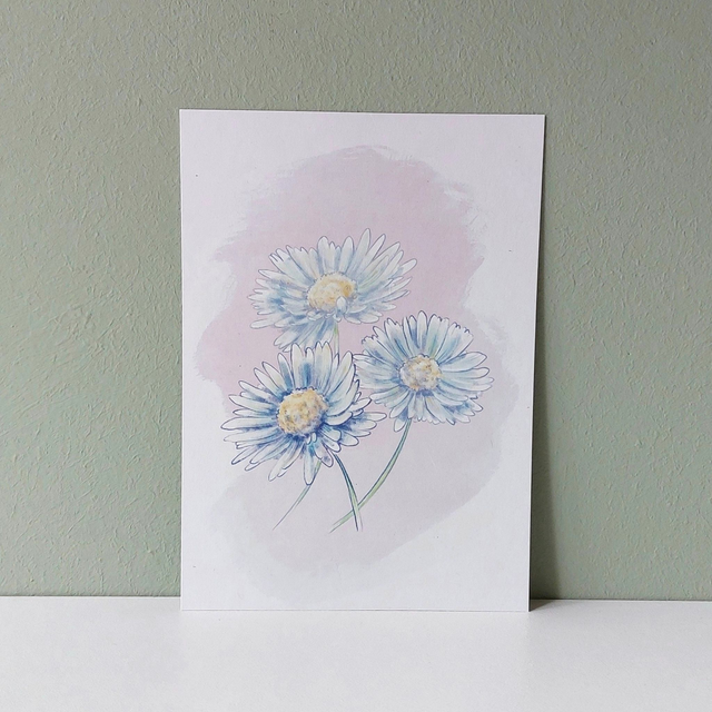 kaart [bloemen] madeliefjes