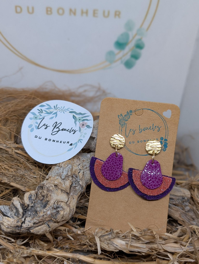 Boucles d&#039;oreilles Donatelle violet do318