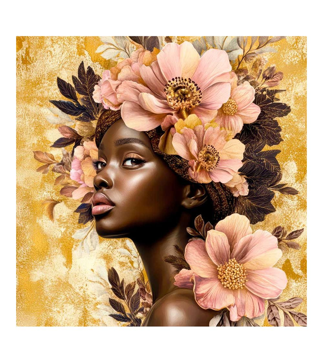 Panneau simili femme  46x46cm 