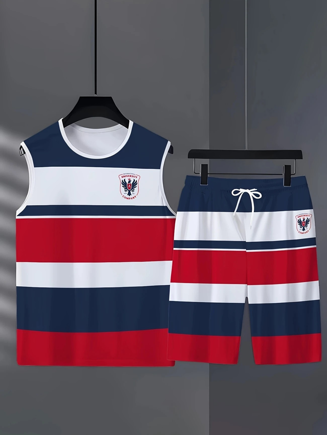 Men's Fashion Sleeveless T-shirt and Shorts Set