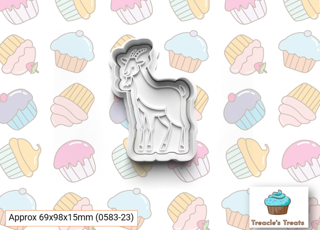Goat Fondant/cookie stamp with cutter