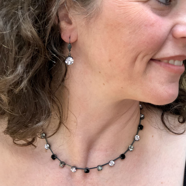 Collier DEVA DAY Mojetmix, Schwarz, Weiß