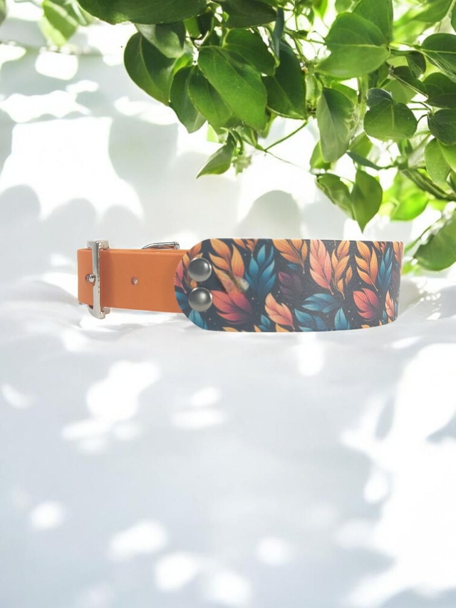 Collier pour chien en BioThane® Original USA. Leaves /  Blunt 