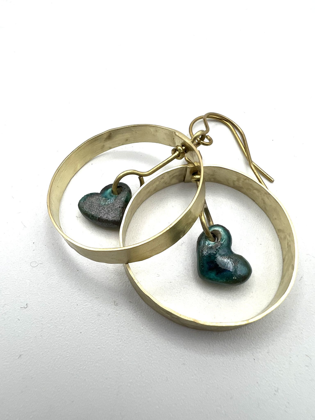 Boucles d’oreilles "Cœur en Cage" 