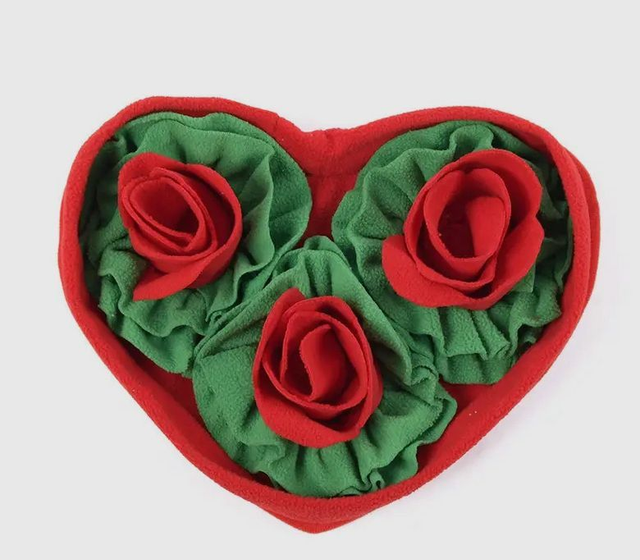 Tapis de fouille cœur rouge