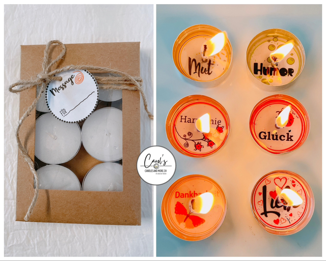 6er Geschenkbox - Worte l -                                                                           Glück, Liebe, Dankbarkeit, Mut, Humor, Harmonie