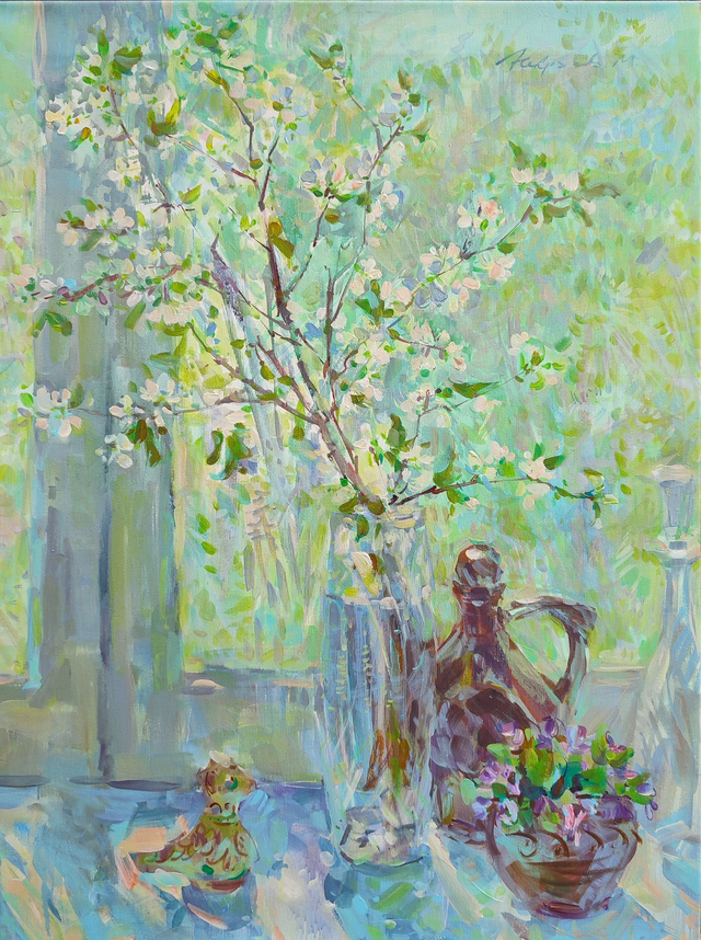 Kwiecień, 60x45 akryl płótno 2020