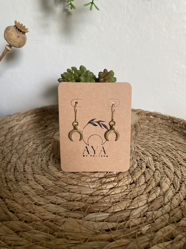 Boucles d&#039;oreilles LUNE INVERSEE