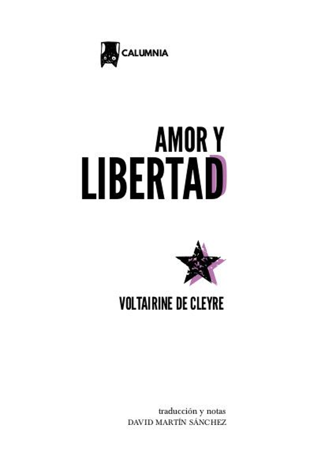 Amor y libertad - Voltarine de Cleyre