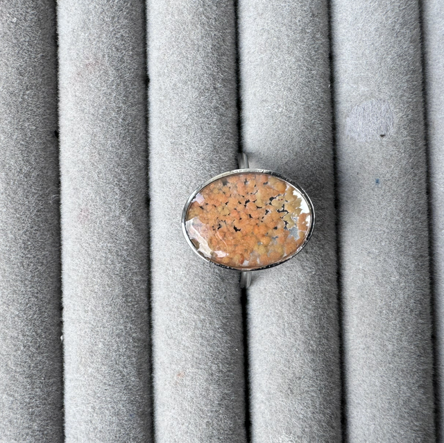 Orange allure Silver Ring