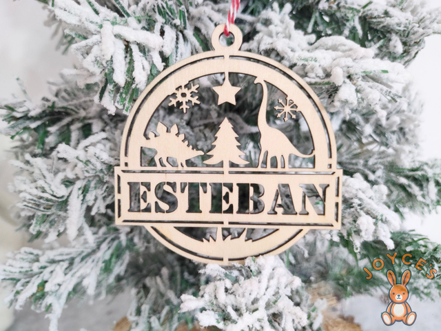 Boule de noël dinosaure - 9 cm - Modèle Esteban