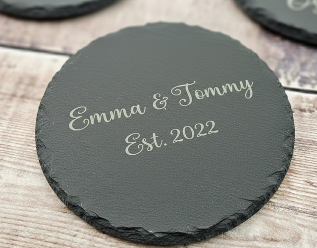 The Wedding Script Custom Slate Coaster