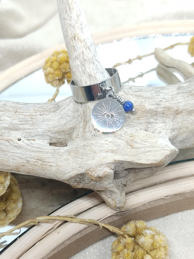Bague LILOU œil et Lapis-lazuli