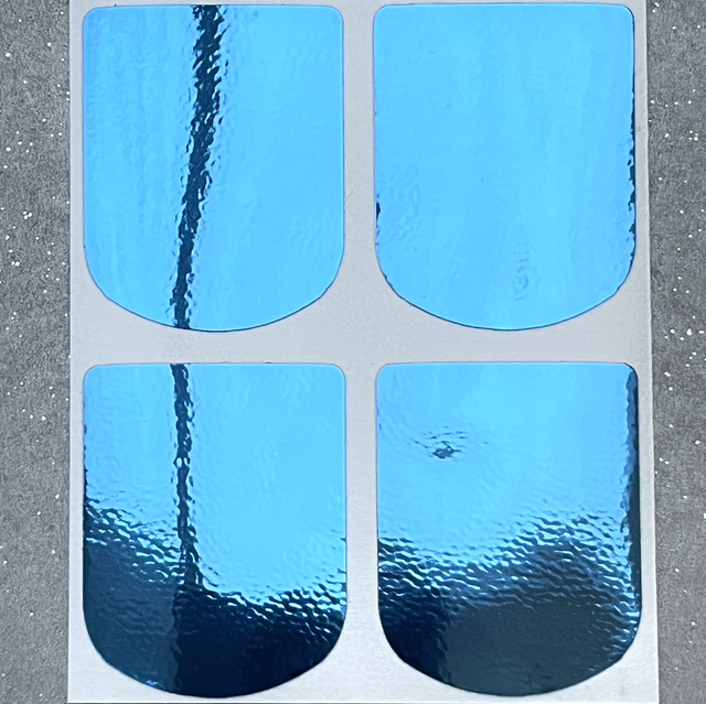 Blue Chrome Stickers (Set of 4)