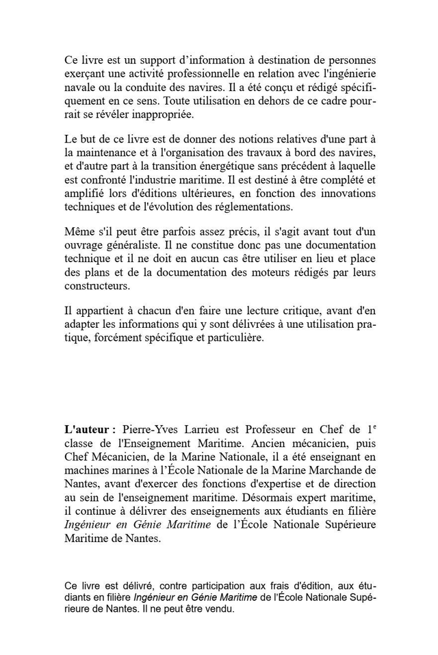 Maintenance & Eco-Gestion du Navire