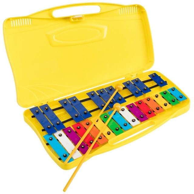 GLOCKENSPIEL ANGEL AG25N3 METALLOFONO 25 PIASTRE COLORATE + CUSTODIA E BACCHETTE