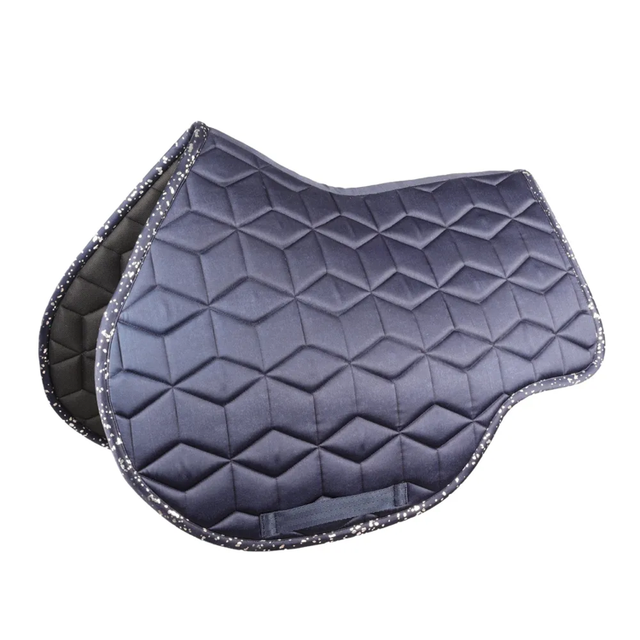 Hy Elevate Allure Saddle Pad - NAVY/ROSE GOLD - COB/FULL 