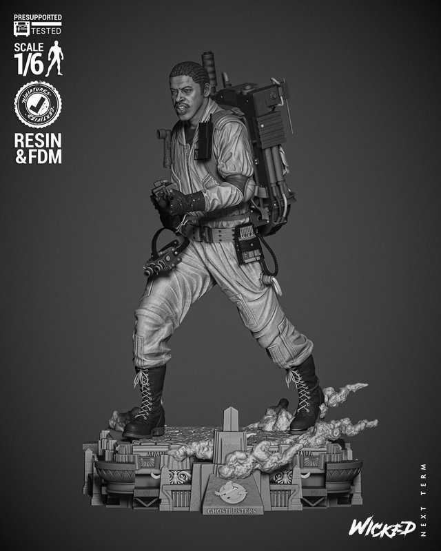 STATUE de WINSTON ZEDDEMORE Ghostbusters série movie 