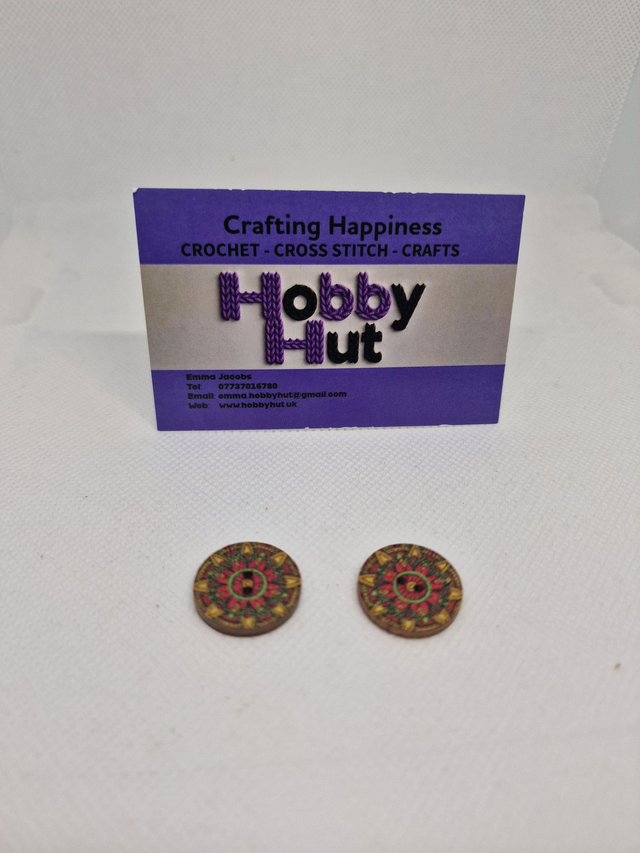 Vintage Style Buttons (3) 2cm