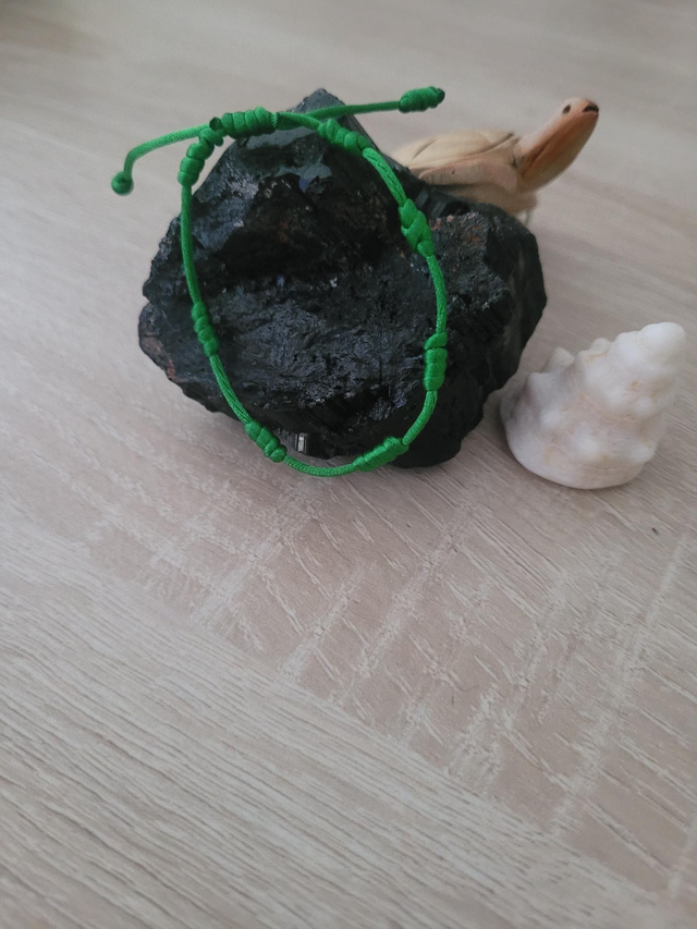 Bracelet 7 noeud vert - chance