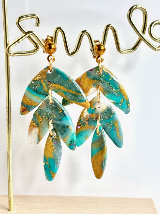 Boucles « Feuille d’écume »