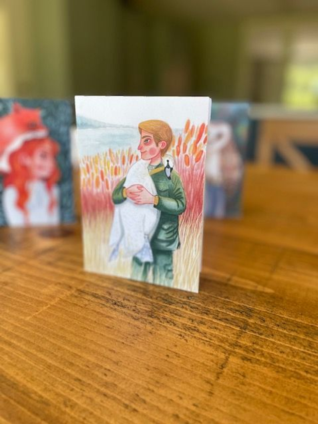 Swan Embrace Greeting Card