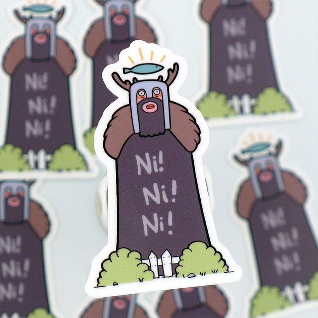 Single Sticker - Holy Grail - NI! - ca. 5x5 cm  