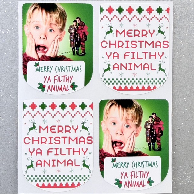 Kevin Christmas Stickers (Set of 4)