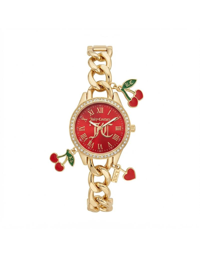 Juicy Couture Reloj Pulsera Cerezas Esfera Roja