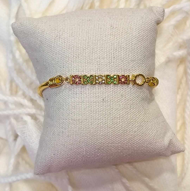 Bracelet tarika aloalo strass multicolore diamètre 6cm