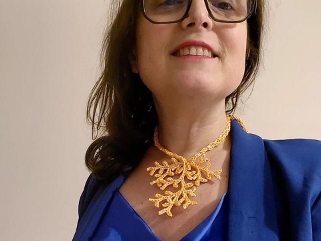 Collier corail orangé