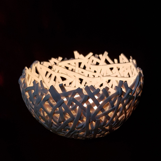 Photophore nid de Porcelaine