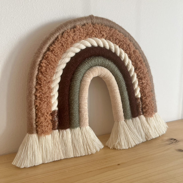 Arc-en-ciel en macramé à personnaliser 
