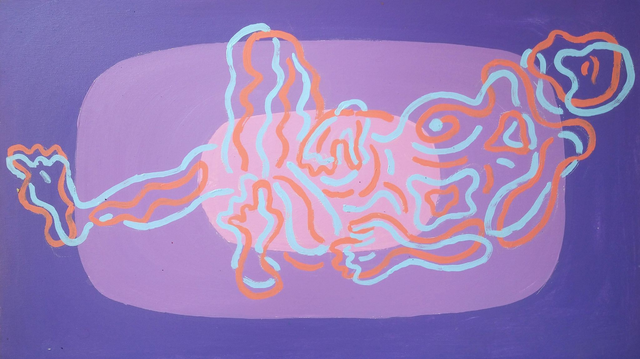 Akt, 46x79 akryl płótno 2016