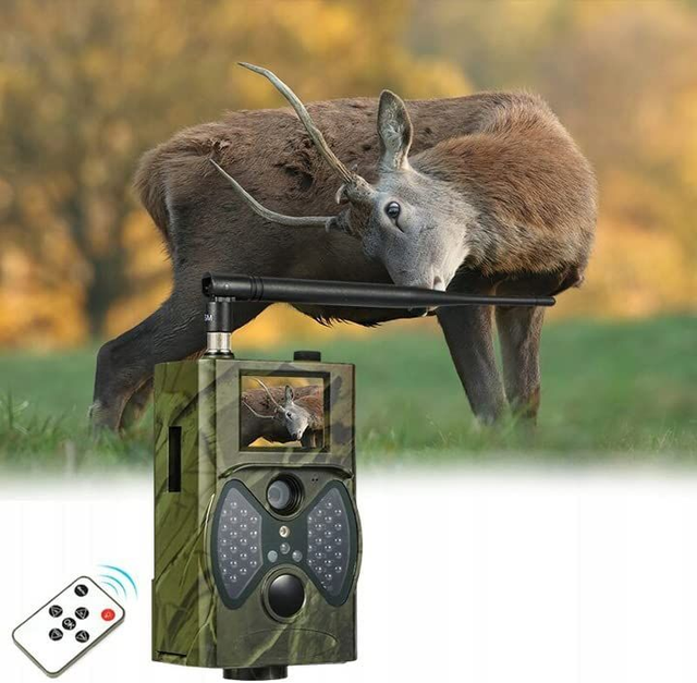 Caméra de chasse solaire 2G/3G HC300M à vision nocturne + Mini panneau solaire