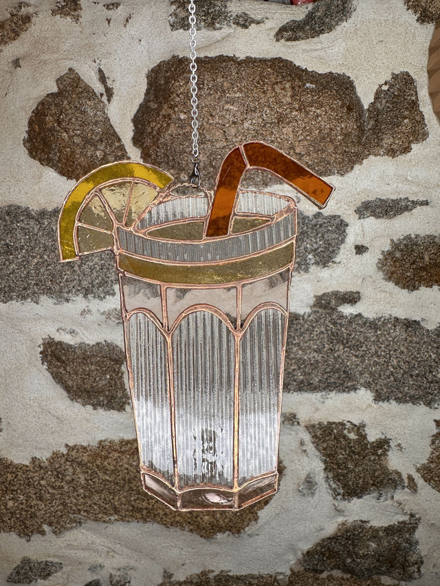 Vitrail Verre de Limo Rondelle fait main ✨ 