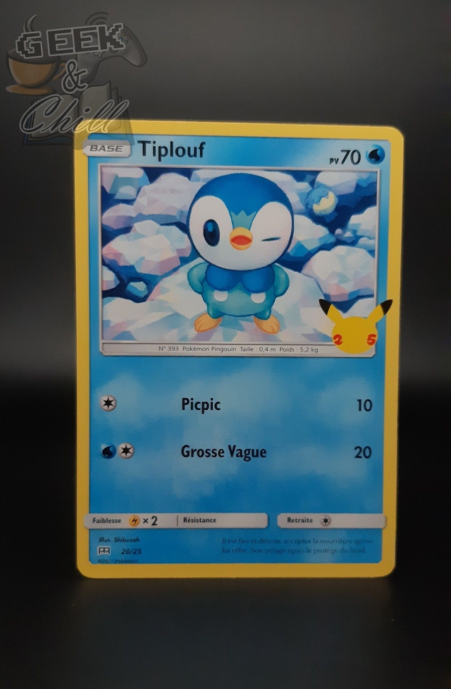 Carte Pokémon - 25th Anniversaire - Promo McDo 2021 - Tiplouf