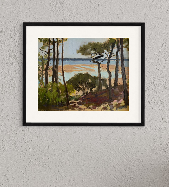 Le bassin, vue du tir au vol - Reproduction