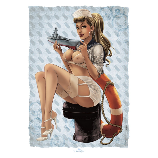 Ex-libris Pin-Up Mika A4 signé et limité à 200 ex