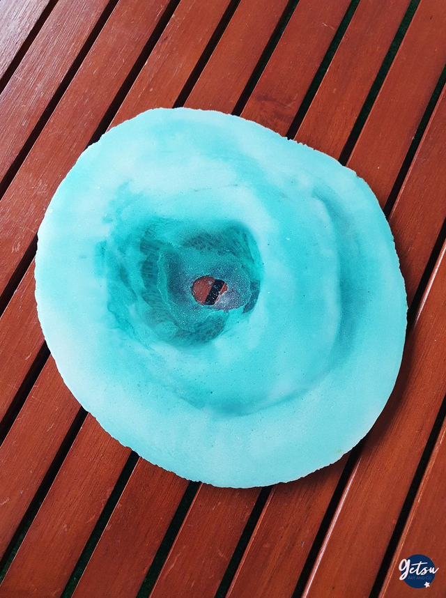 Plateau inspiration tranche d&#039;agate, turquoise