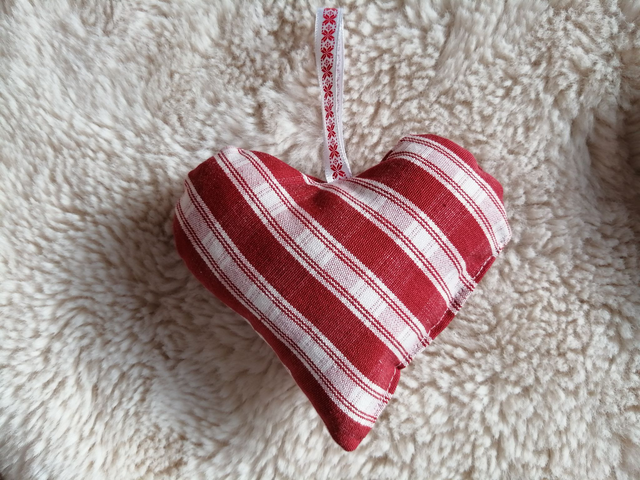 Coeur en tissus déco