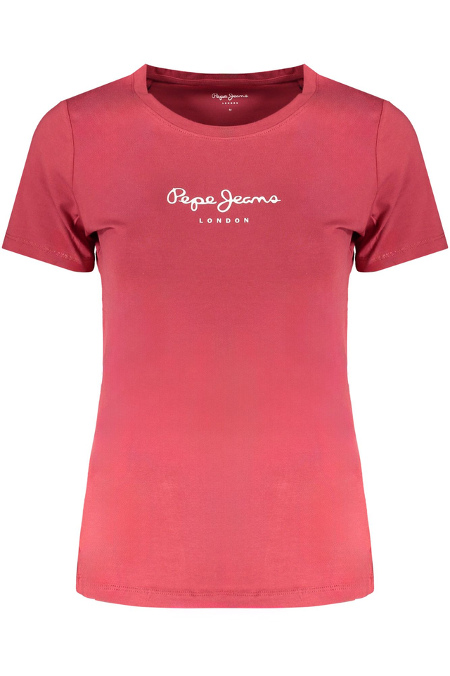 PEPE JEANS T-SHIRT MANICHE CORTE DONNA ROSSO
