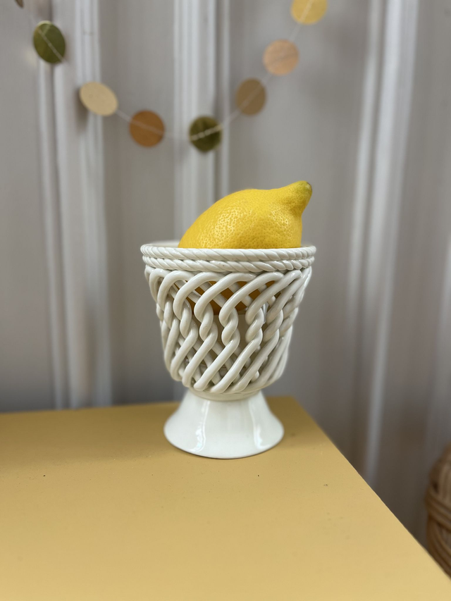 Cache pot en céramique tressée Jean Guérin