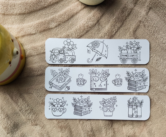 Marque-page à colorier (lot de 3) - au choix