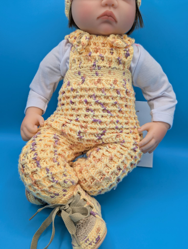 Salopette bleue avec autocollant pour les 2 ans