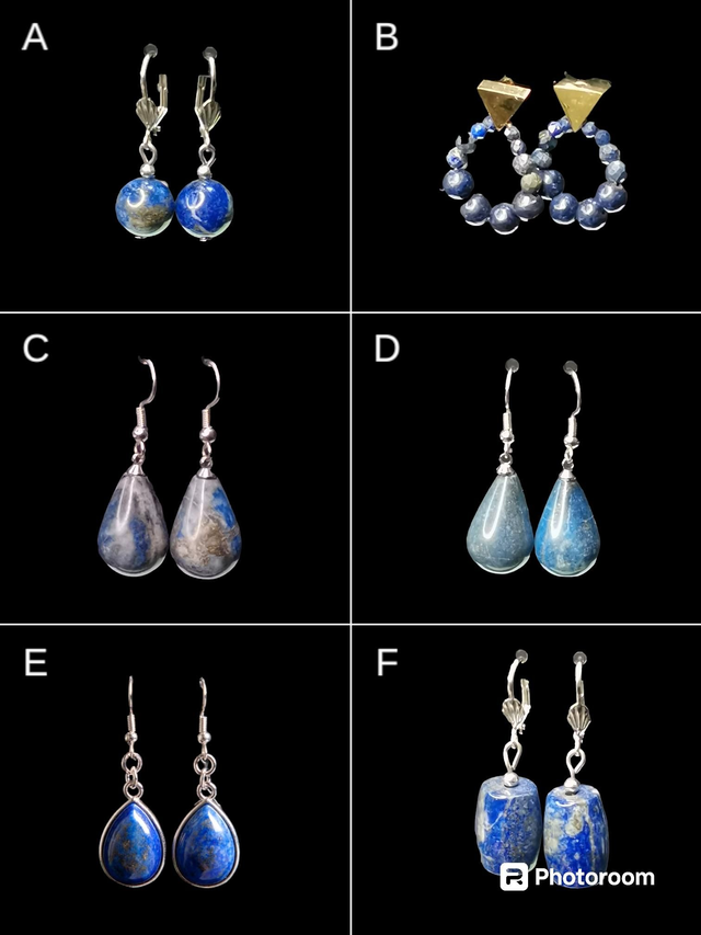 Boucles d&#039;oreilles lapis lazuli 
