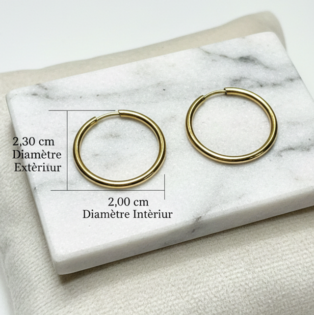 Créoles dorées Éternelles normes REACH