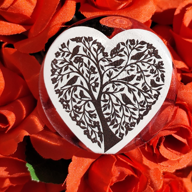 Pin's coeur Arbre de vie oiseaux